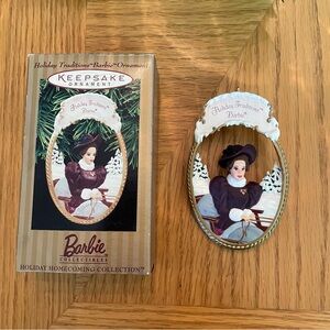 Vintage 1997 Hallmark Barbie Holiday Traditions Holiday Homecoming Ornament